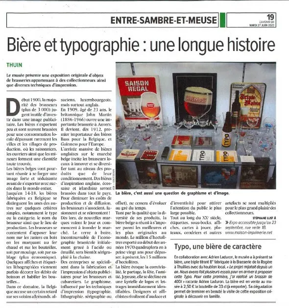 Article L'avenir Expo bière