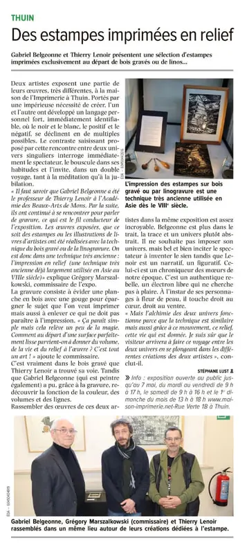 Article L'avenir Expo Estampes