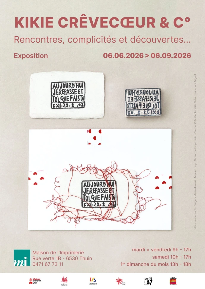 Affiche Expo Kikie Crêvecœur &amp; C°