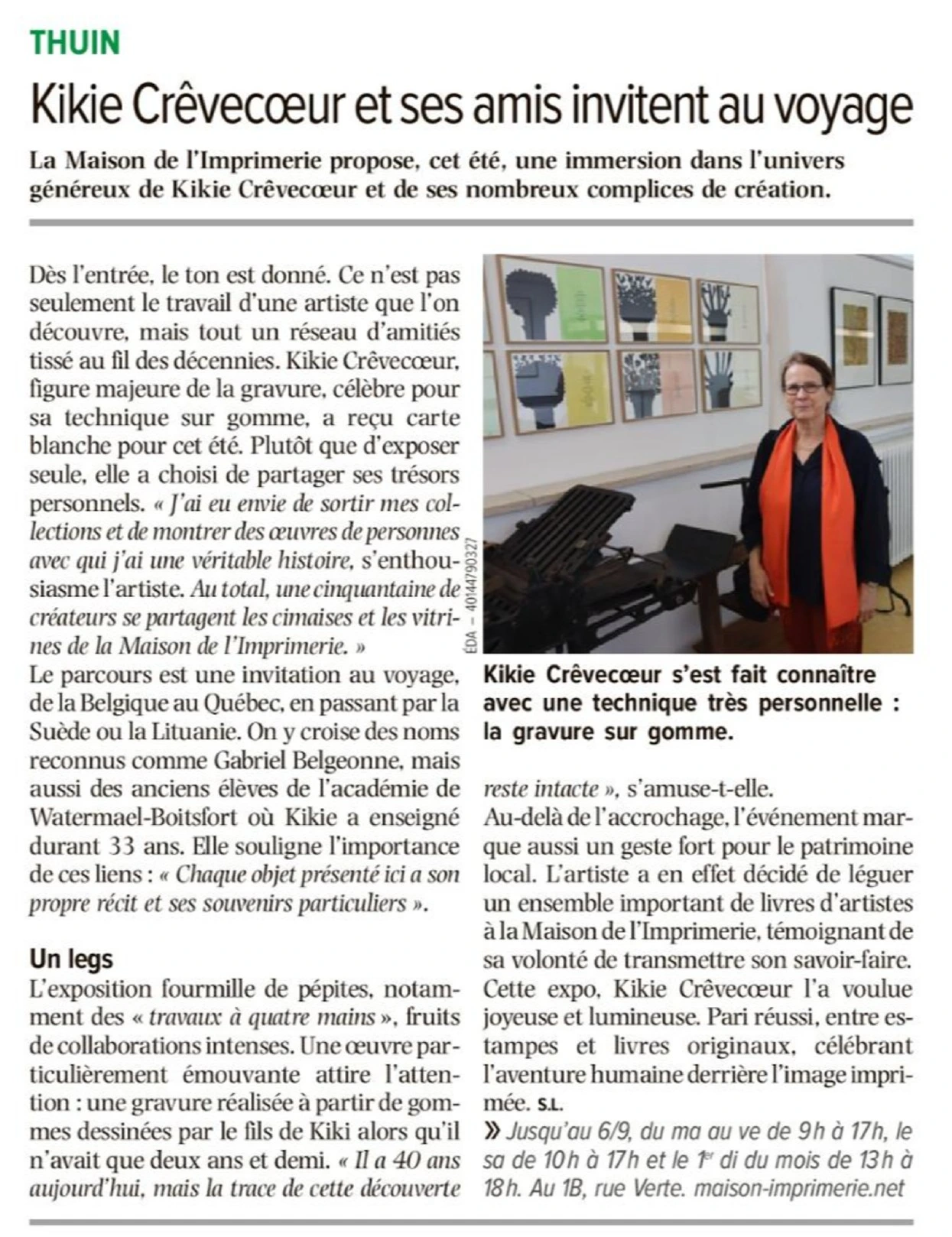 Article Vers l'Avenir Kikie